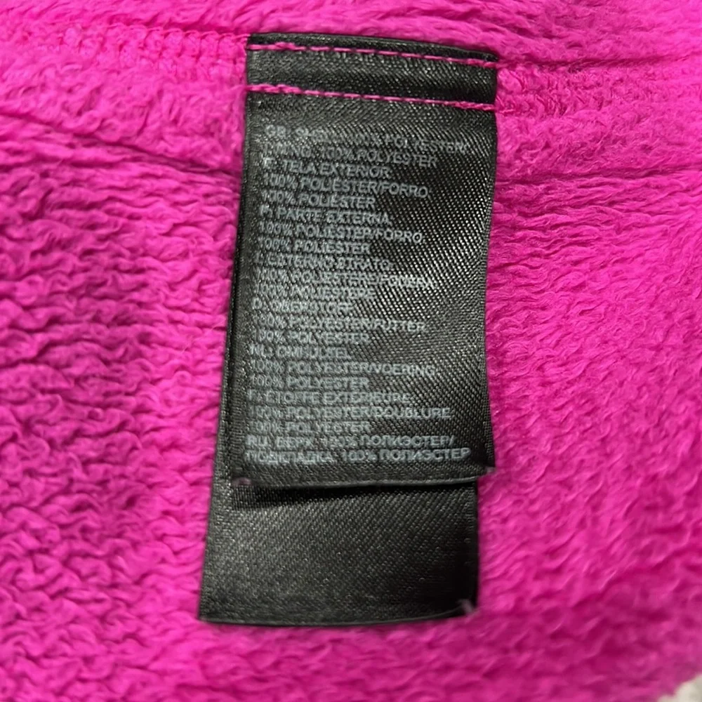 The North Face Fuchsia Sweater Full Zip Coat Girls Size XL (18) - Picture 8 of 8